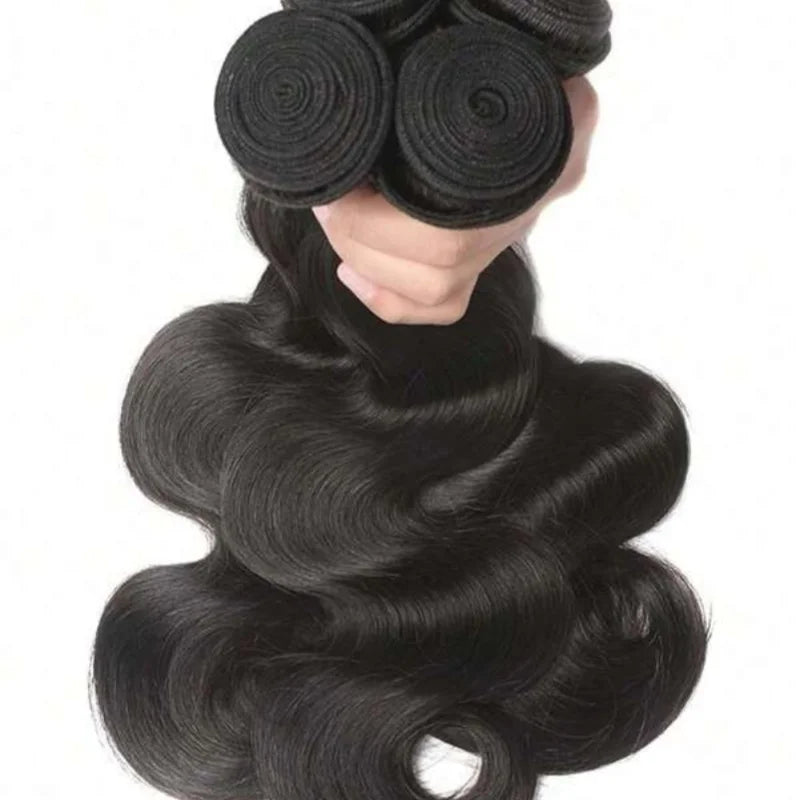 Body Wave Human Hair Bundles Natural Black Brazilian Virgin Weave 12A Unprocessed