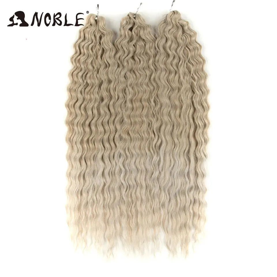 Synthetic Twist Crochet Curly Hair Water Wave Braid Ombre Blonde Brown Deep