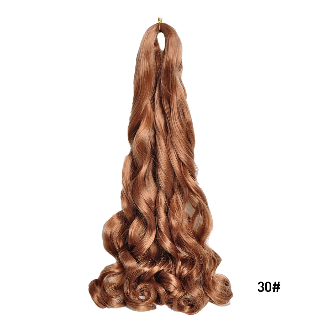 French Curls Braiding Hair Extensions - Synthetic Loose Wave Spiral Curl, High Temperature, Ombre Pre-Stretched