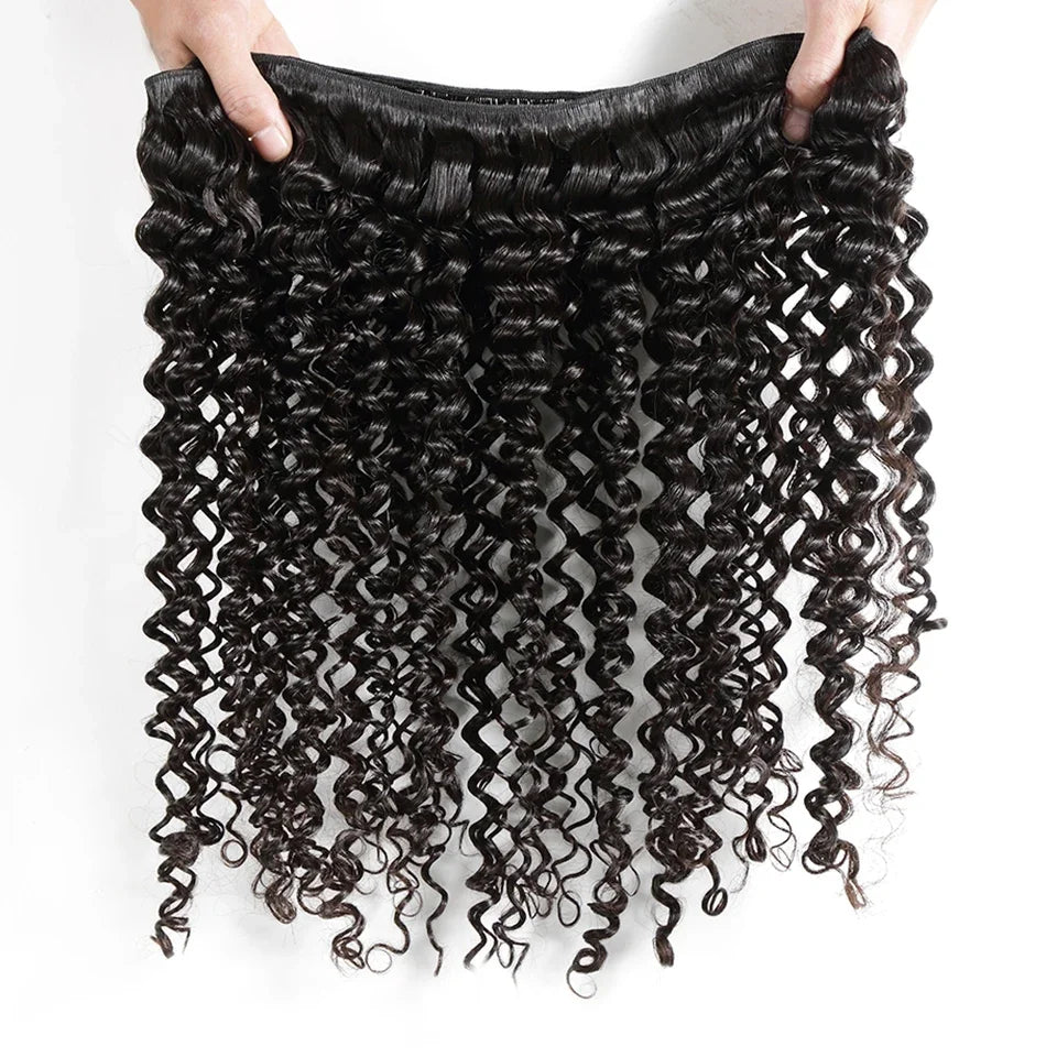 Deep Wave Human Hair Bundles Curly, 100% Brazilian Raw Extensions