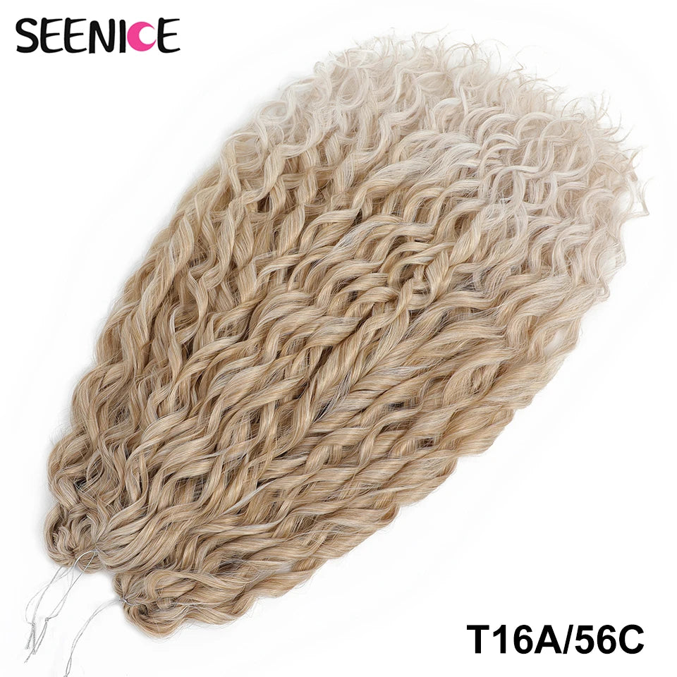 Synthetic Hair Deep Wave Twist Crochet Braid Afro Curl Ombre Blonde Pink