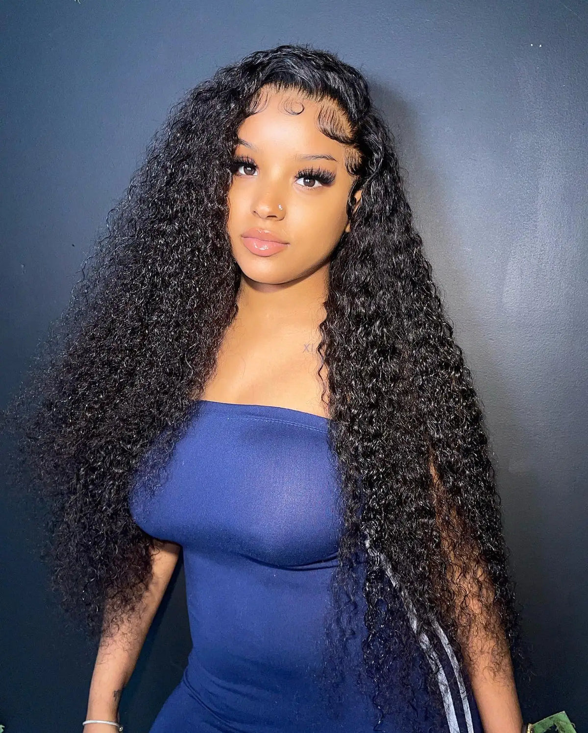 HD Lace 13x6 Frontal Wig Deep Wave Human Hair, 250% Curly Glueless