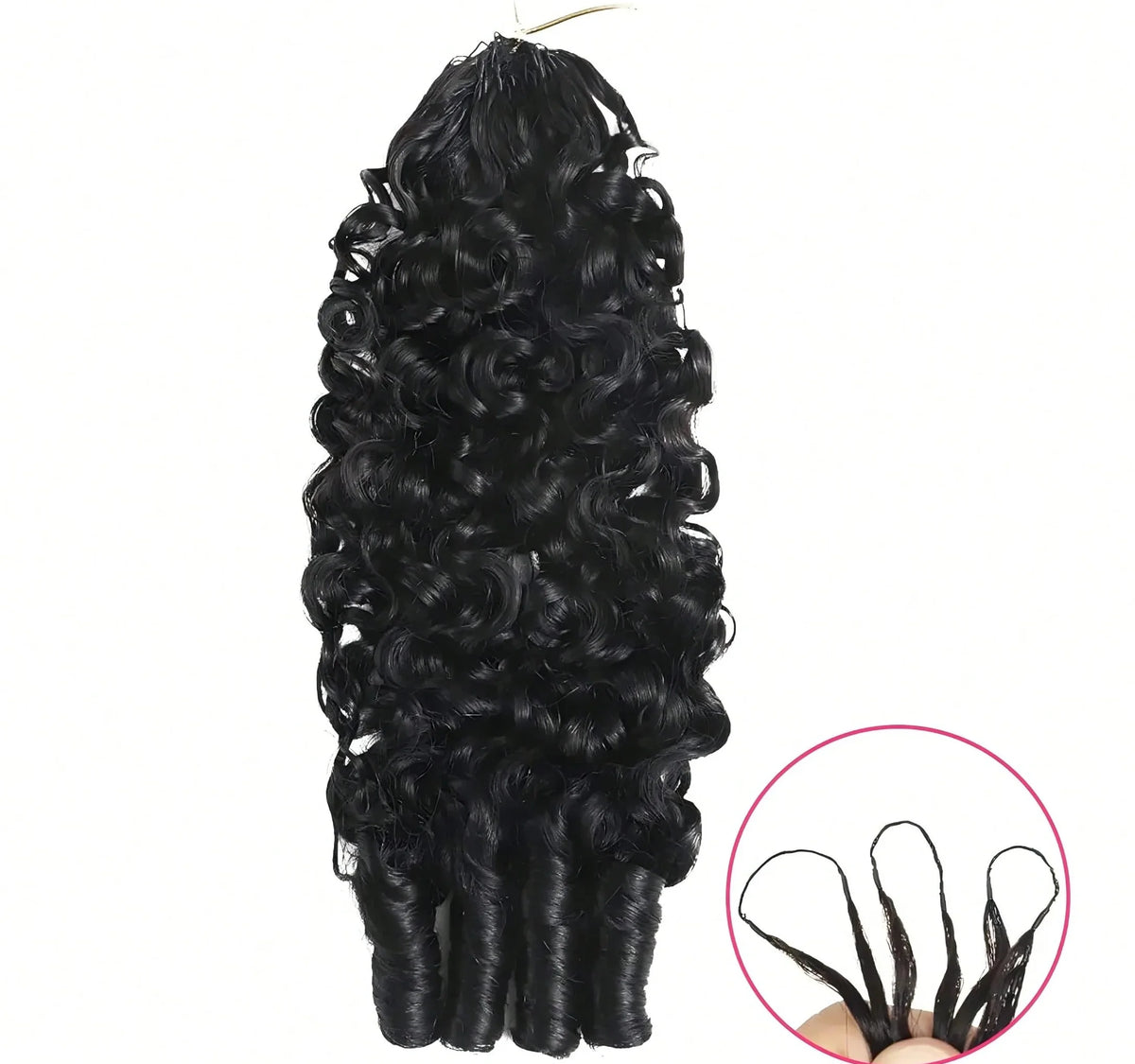 Natural Color Burmese Curly Crochet Human Hair Extensions Soft Silky Bouncy Texture