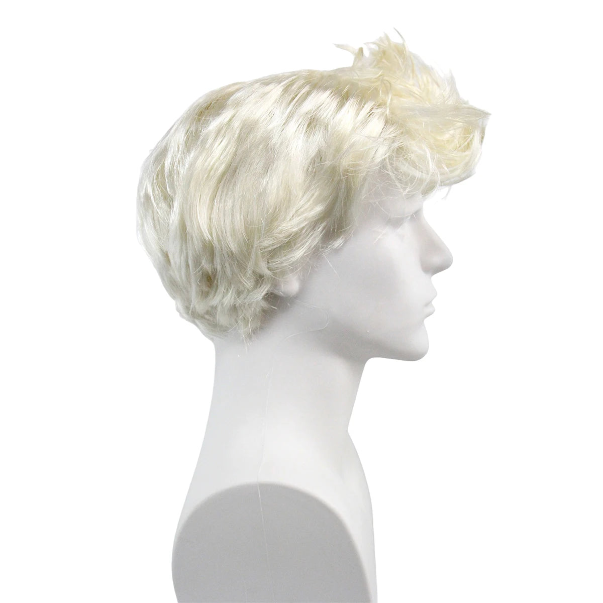 Platinum Blonde Spiky Wig – Short Synthetic Hair, Messy Textured Style for Anime, Punk, Rock & Cosplay Character Looks