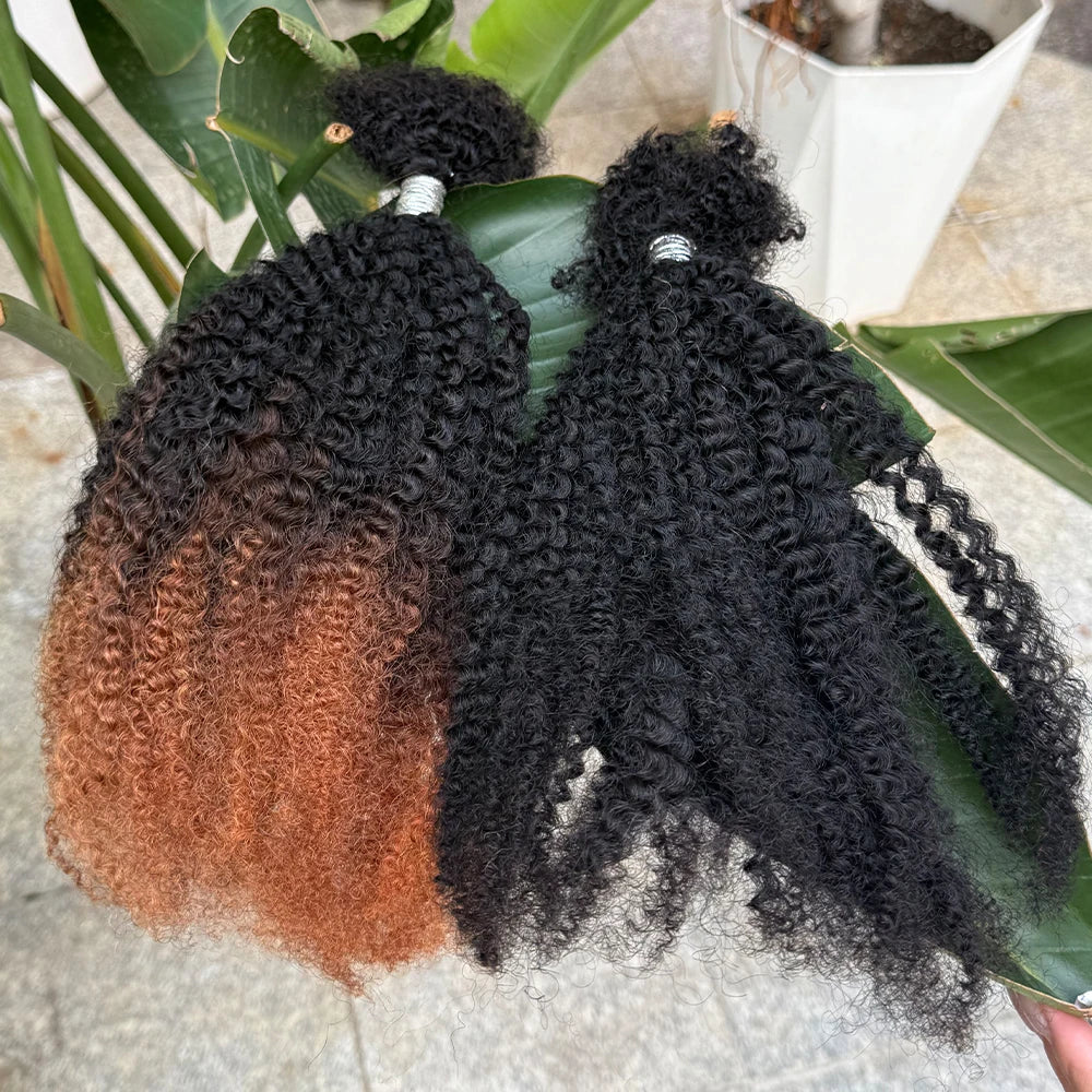 Afro Kinky Bulk Human Hair 30g/pack 16inches, 100% Micro Twist Curly Extensions