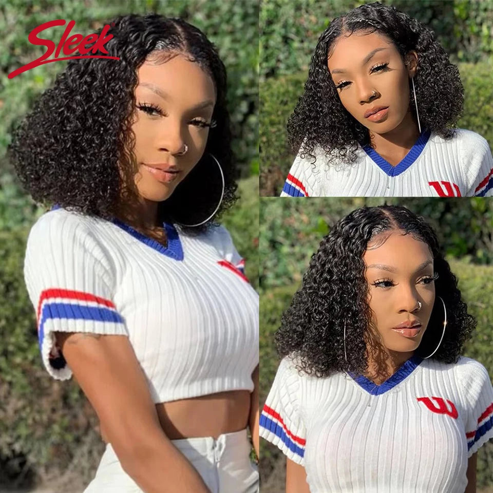 Sleek Brazilian P4/30/27 Jerry Curl Bob Wigs Nature Remy Black Dark Human