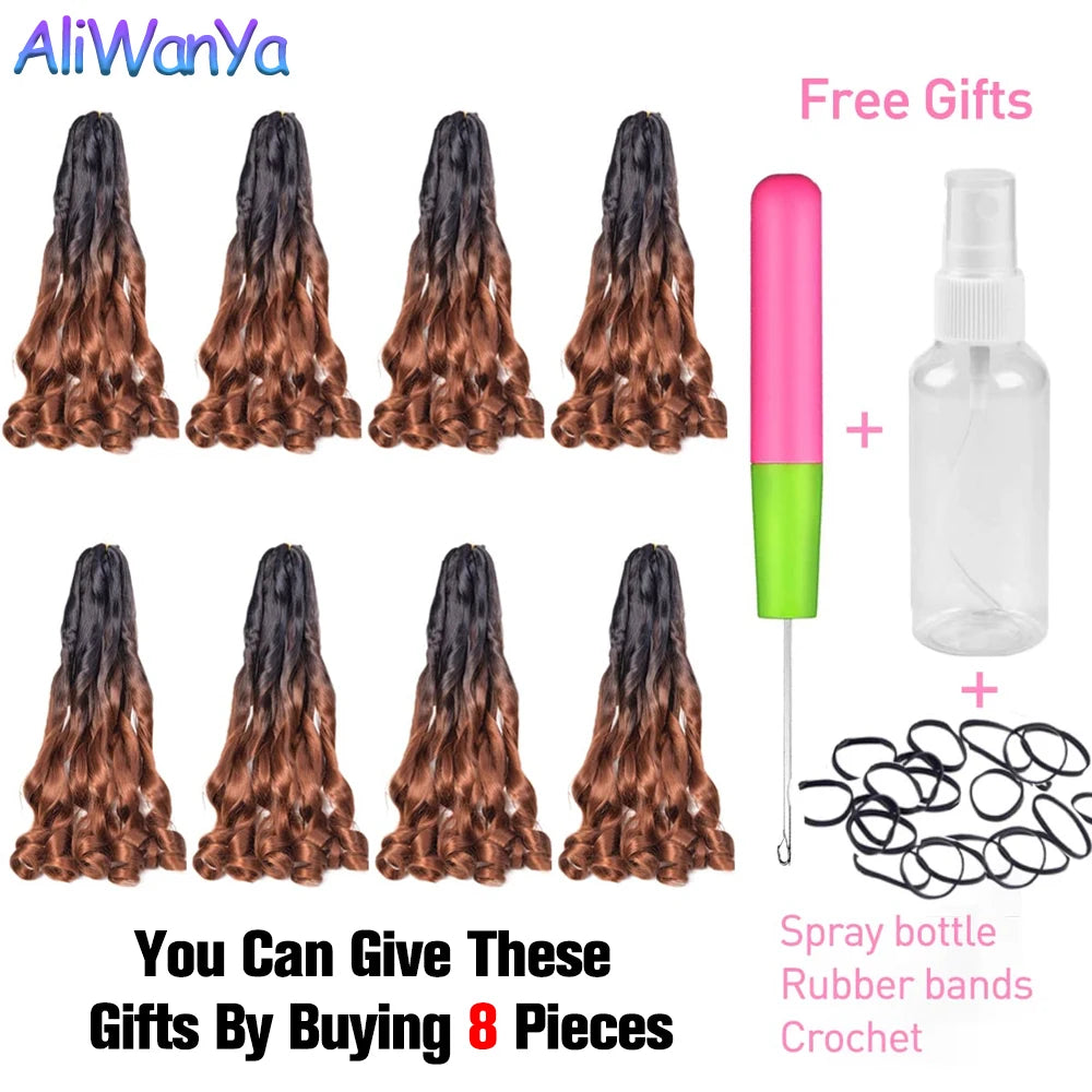 French Curls Braiding Hair Extensions Synthetic Spanish Curl Loose Wave Spiral Braids