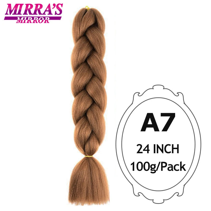 Ombre Jumbo Braiding Hair, Synthetic, 24 Inch, 6-Pack