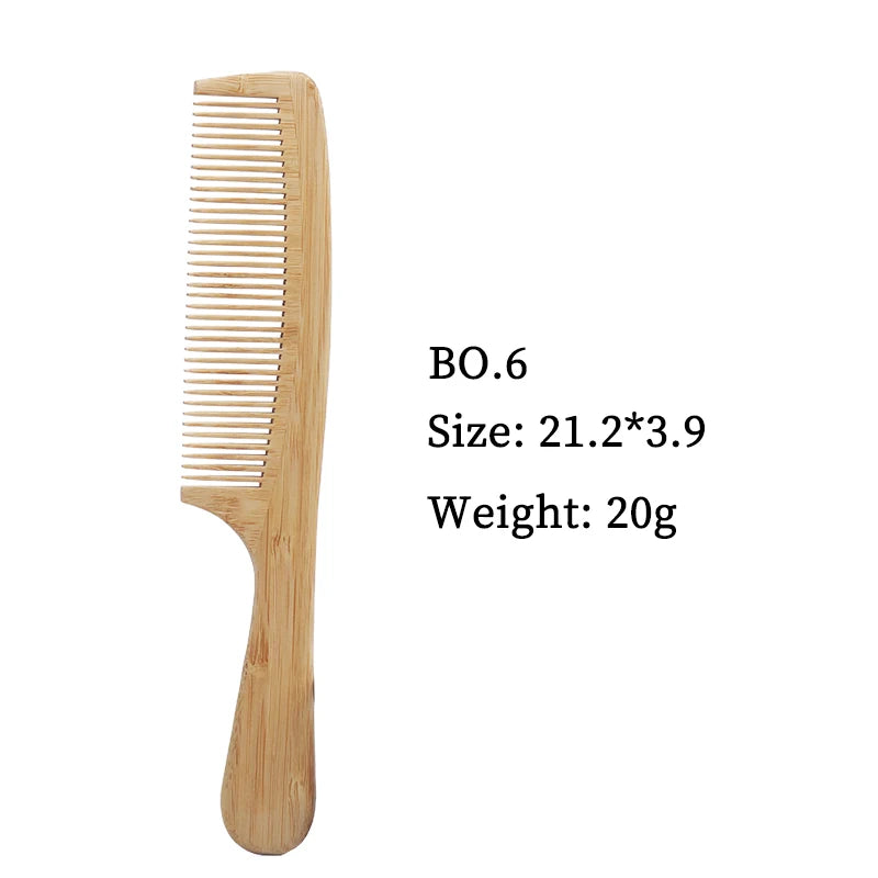 1 natural bamboo and wood comb, smooth hair, anti-static scalp massage bamboo and wood comb, hairstyle comb