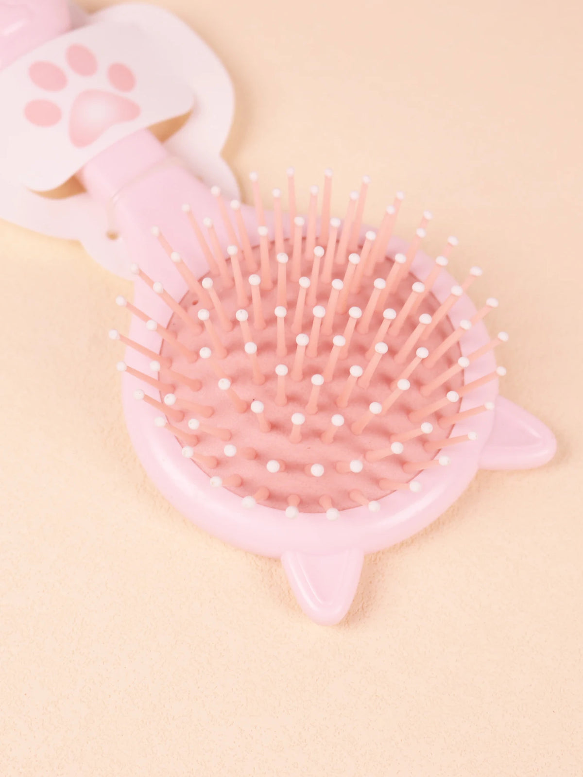 Portable Kawaii Cat Shaped Anti-Static Airbag with Mirror Comb, Salon Hair Styling Airbag Mirror Comb