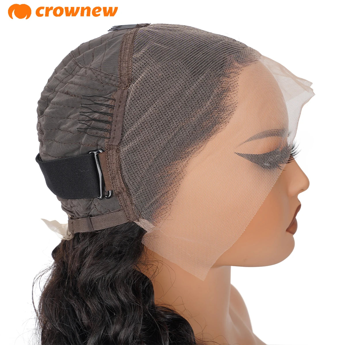 13x4 HD Lace Frontal Human Hair Wig, 220% Deep Wave Long Curly
