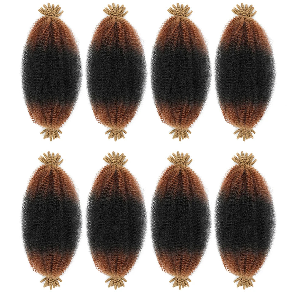 1-8 Packs Afro Twist Springy Marley Braiding Hair Pre-separated Kinkys Bulk Locs