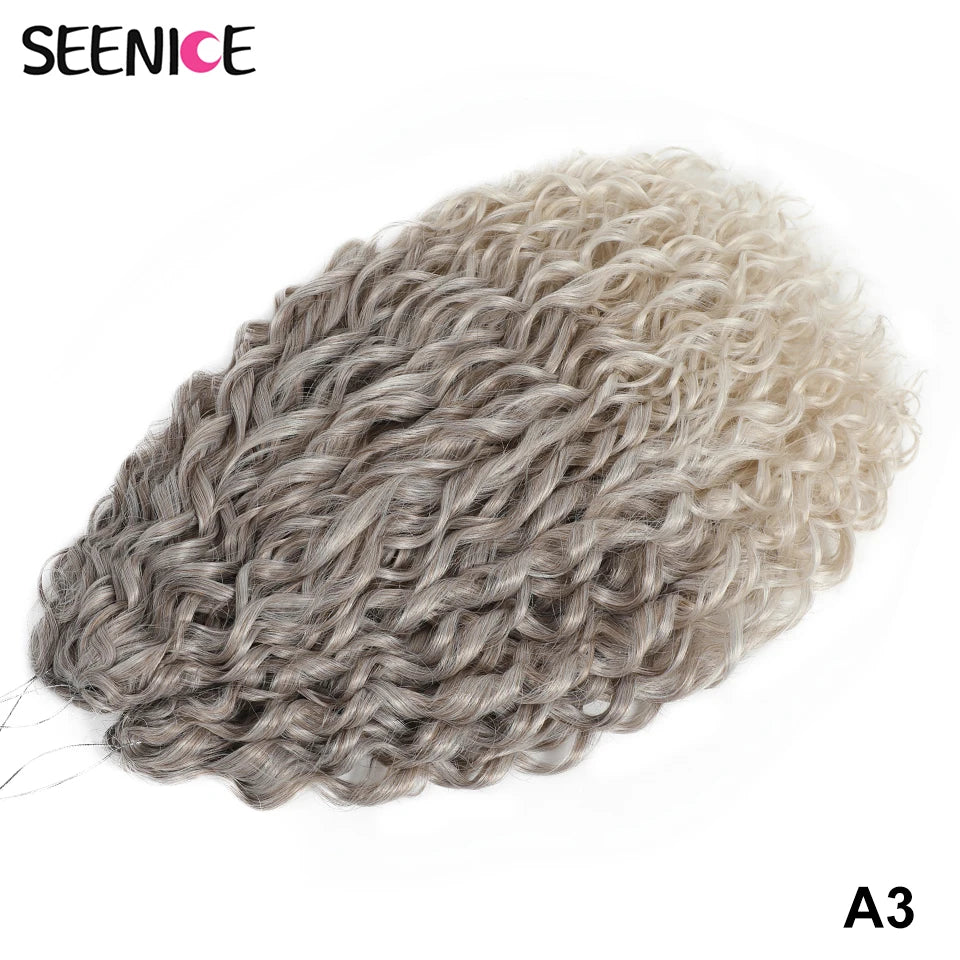 Synthetic Hair Deep Wave Twist Crochet Braid Afro Curl Ombre Blonde Pink