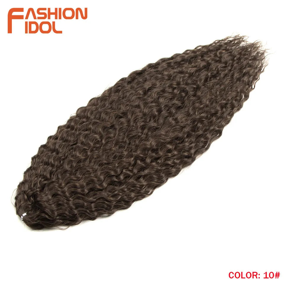 Synthetic Twist Crochet Curly Hair Water Wave Braid Ombre Blonde Brown Deep