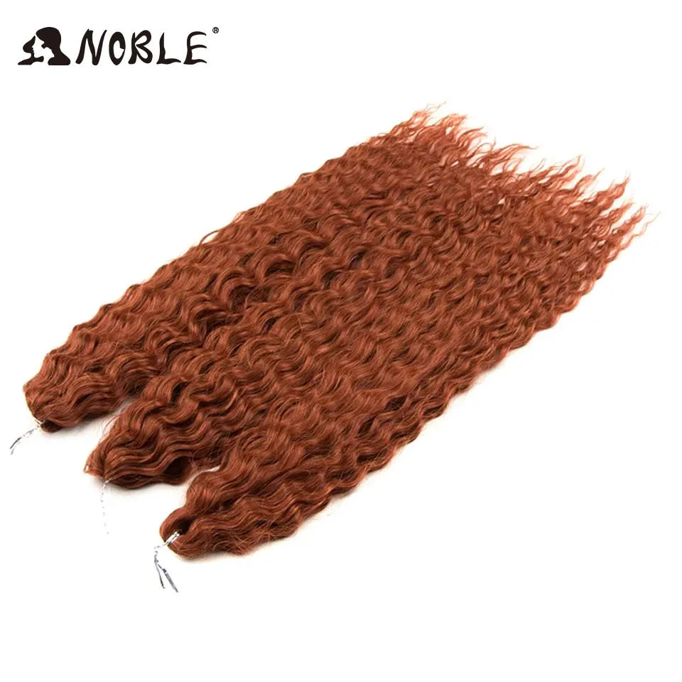Synthetic Twist Crochet Curly Hair Water Wave Braid Ombre Blonde Brown Deep