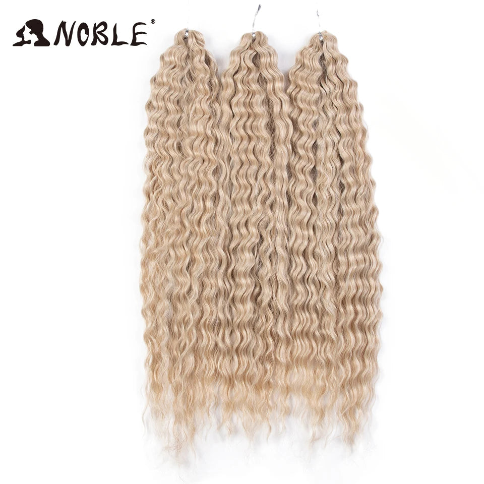 Synthetic Twist Crochet Curly Hair Water Wave Braid Ombre Blonde Brown Deep