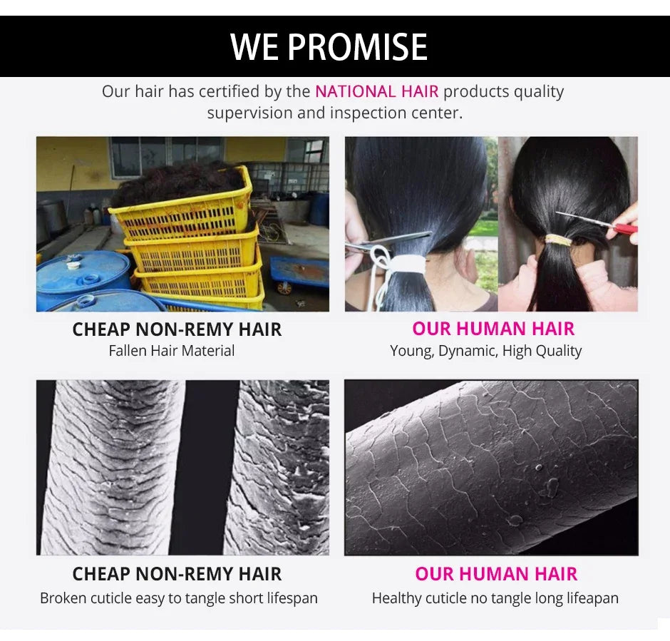 Seamless Kinky Straight Clip in Hair Extensions Brazilian Virgin Human Ins