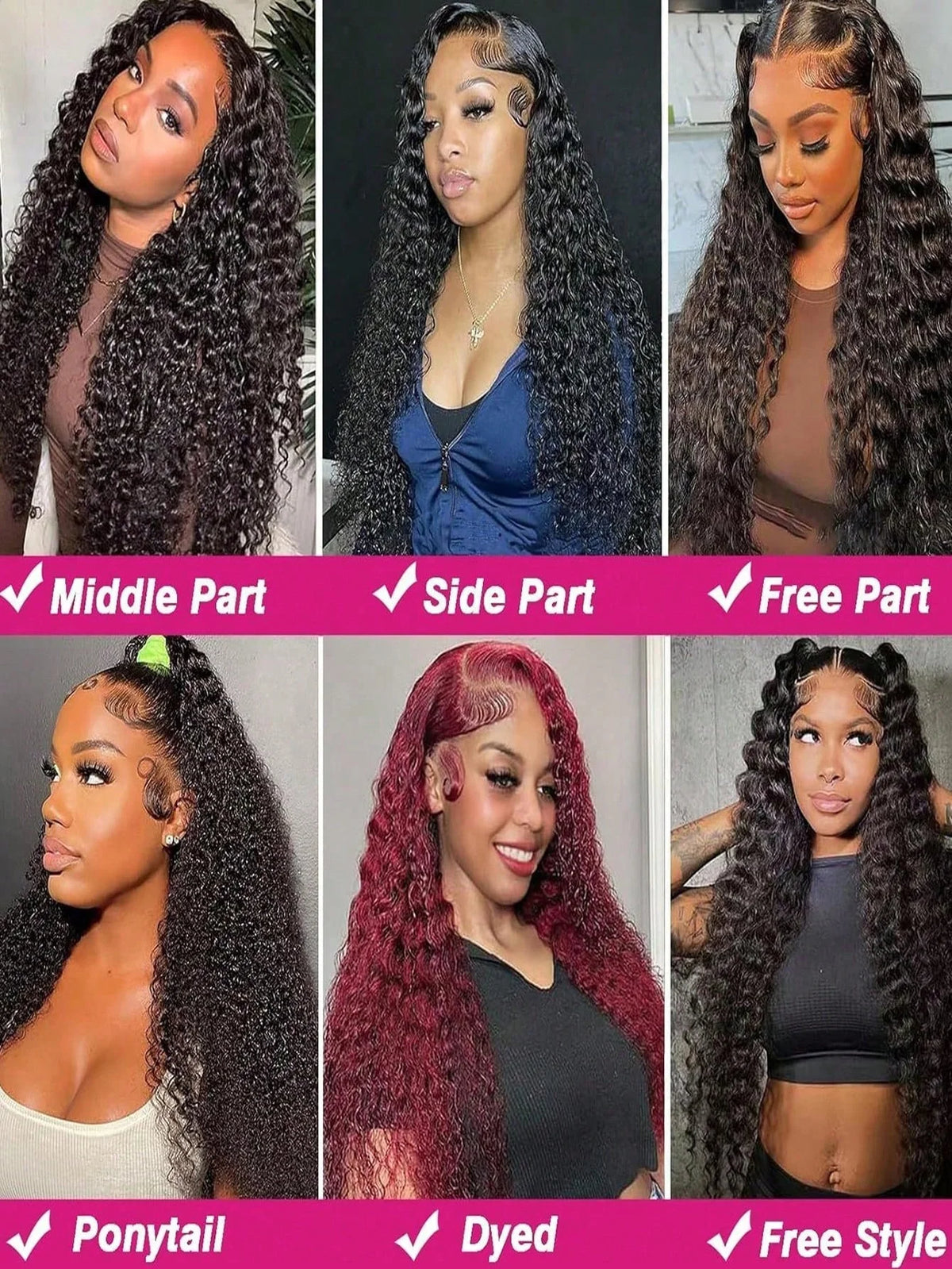 40 Inch Natural Black Water Deep Wave Human Hair Wigs, 13x4 13x6 HD Transparent Lace Frontal Wig 200 Density Pre Plucked Glueless Lace Front Wig