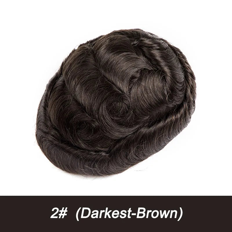 Swiss Lace Toupee Ultra Delicate AIR-Lace Male Hair Prosthesis Breathable 90 Density Hair Toupee Men Full Lace Men's Wig