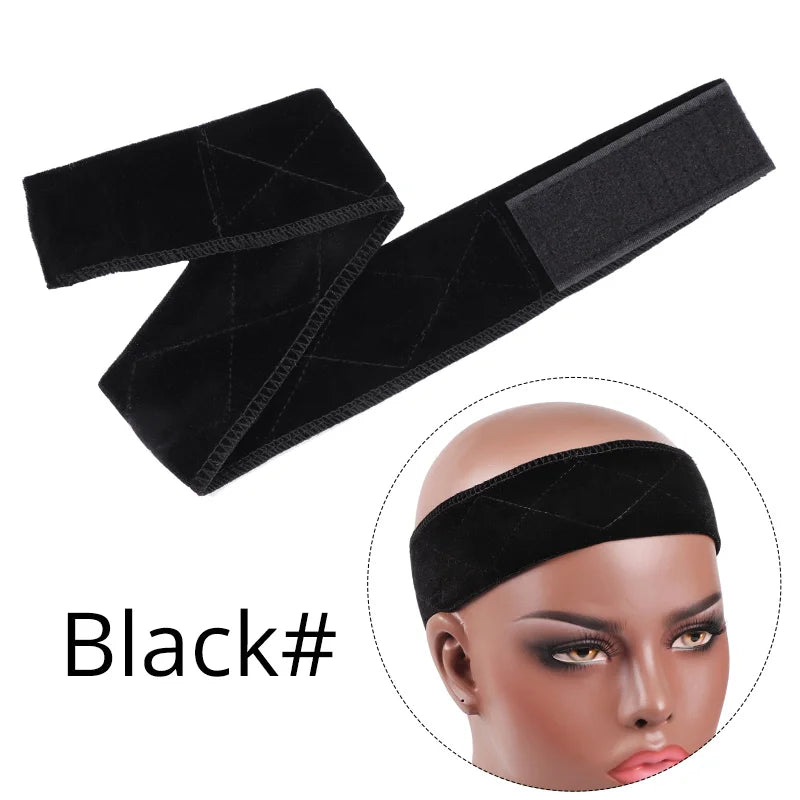 Non-slip Soft Velvet Women Wig Grips Headband Women Velvet Wig Accessories Grip Scarf Headband Adjustable