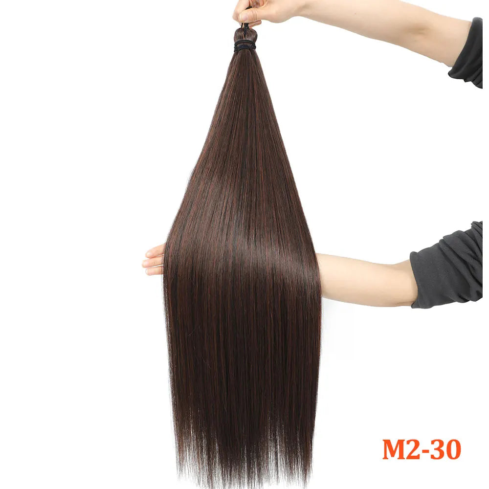 Straight Pony Hair Bundles Crochet Braids Synthetic Braiding Soft Extensions
