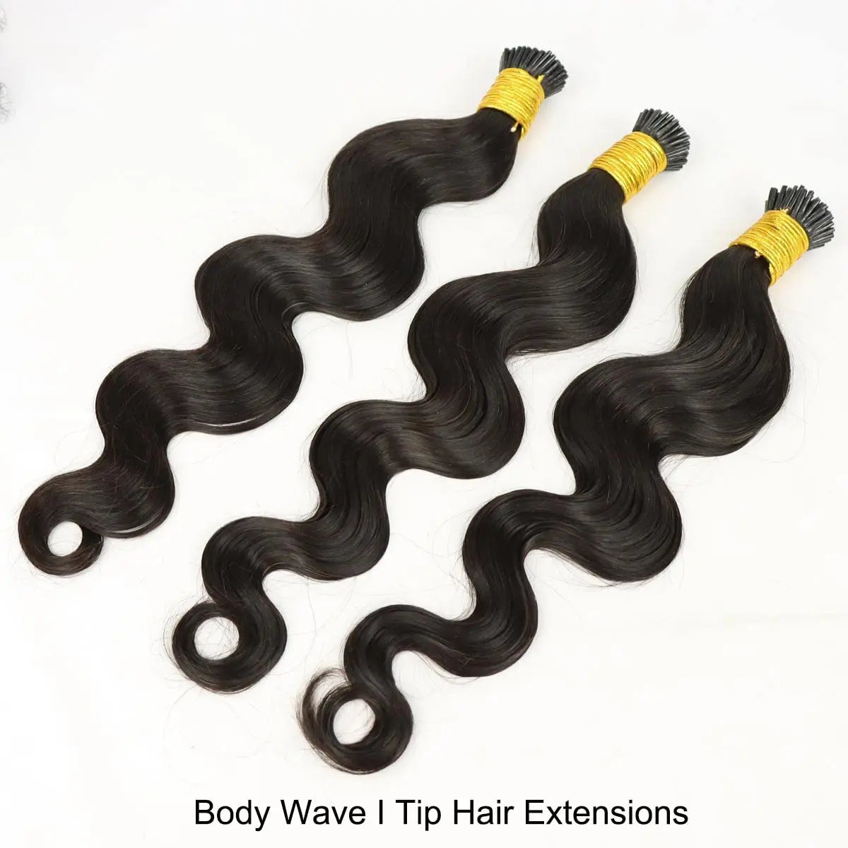 Body Wave I Tip Hair Extensions 50G/100G/150G, 100% Unprocessed Human Bundles 16-26Inches