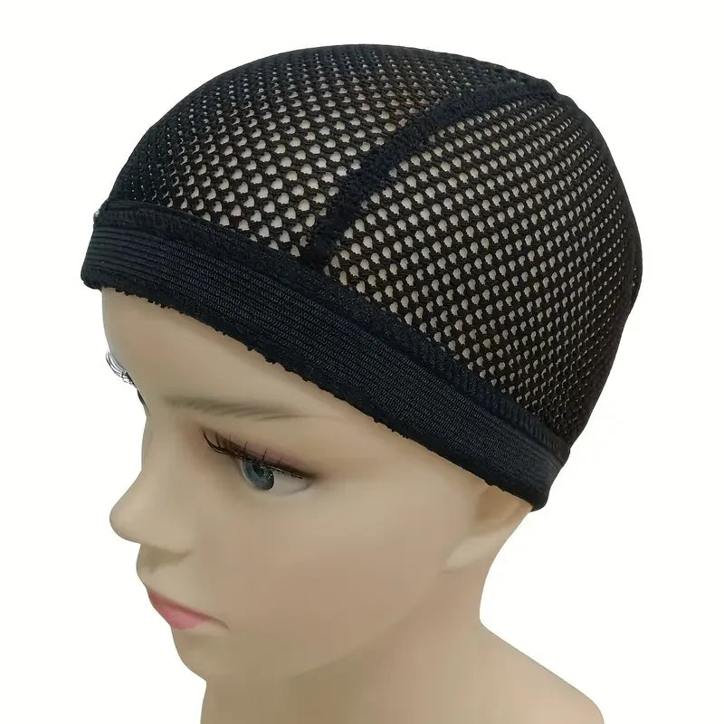 6PC Black Mesh Wig Caps, Elastic Lace Net for Making Wigs, Stretchable and Adjustable, Comfortable and Breathable