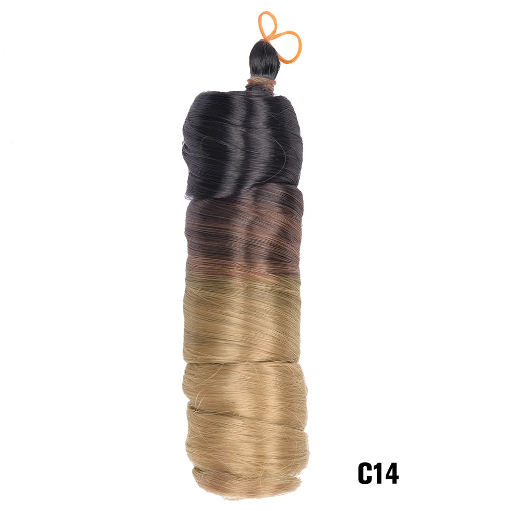 Pre Stretched French Curls Hair Spiral Braiding Synthetic Loose Wave Crochet Braids