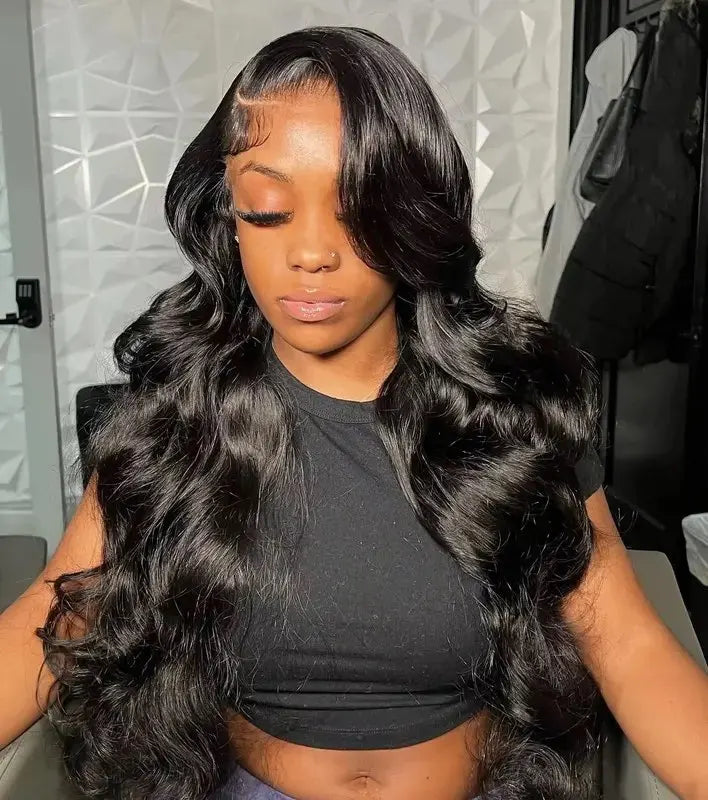 Body Wave 13x6 HD Lace Front Human Hair Wig, 250% Density, Pre-Plucked Glueless