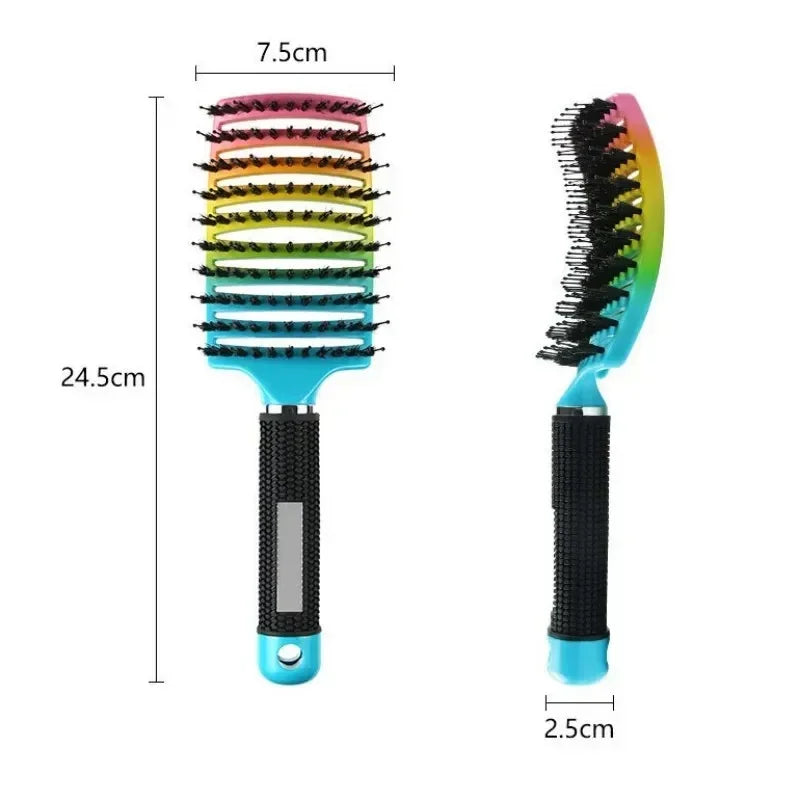 Hair Brush Exfoliating Bristle Women's Wet Curly Comb Salon Styling Tool