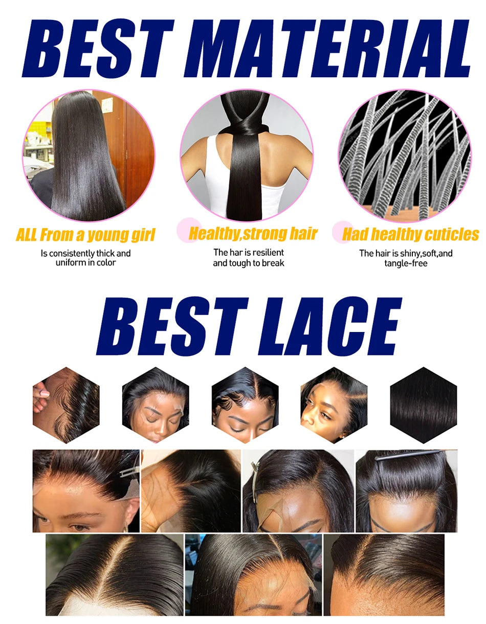 13x4 HD Lace Frontal Human Hair Wig, 220% Deep Wave Long Curly