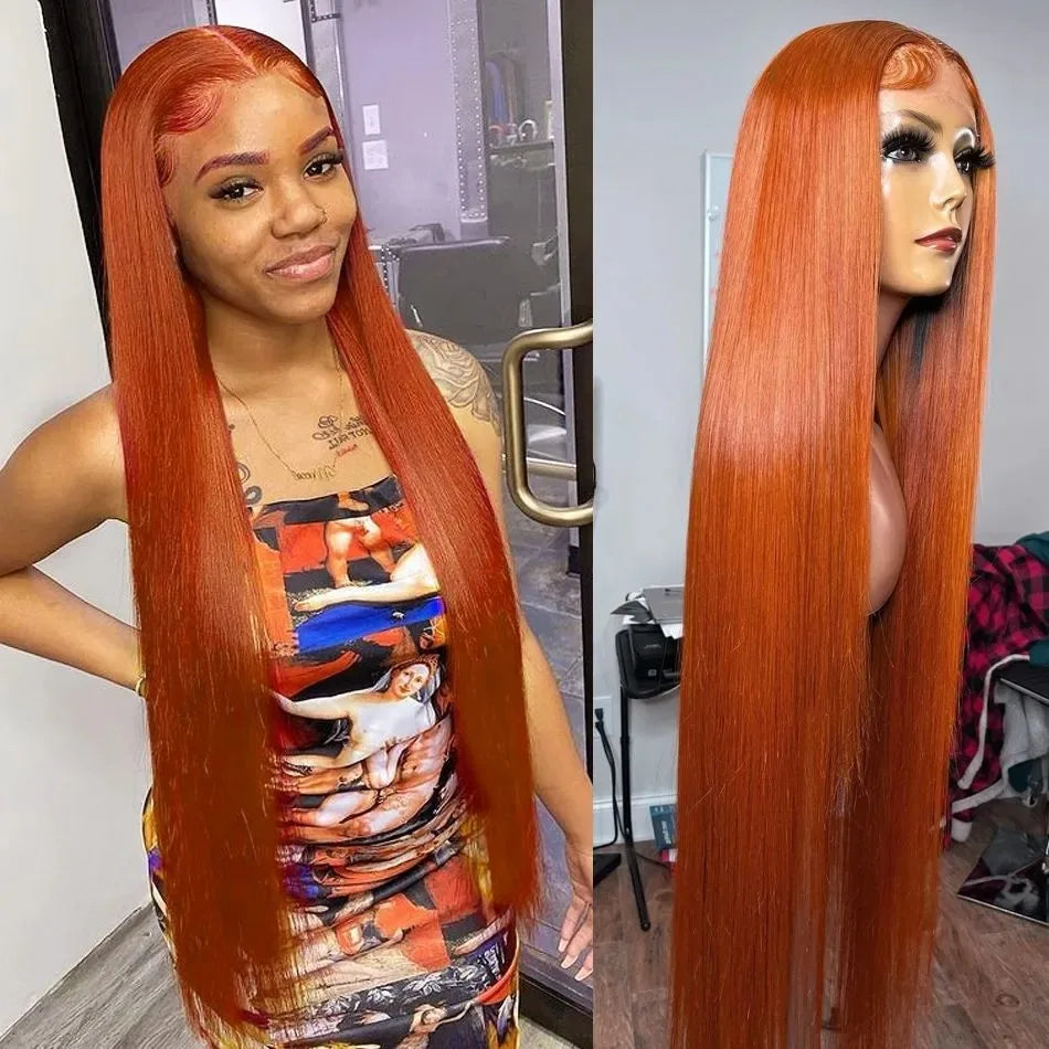 Midnight Blue Wig Long Straight Lace Fornt, 13x4 HD Glueless Synthetic Blend