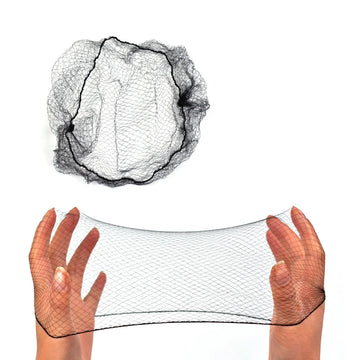 Invisible Elastic Edge Hair Bun Net for Ballet and Daily Use, 20 Inch, 10-Pack
