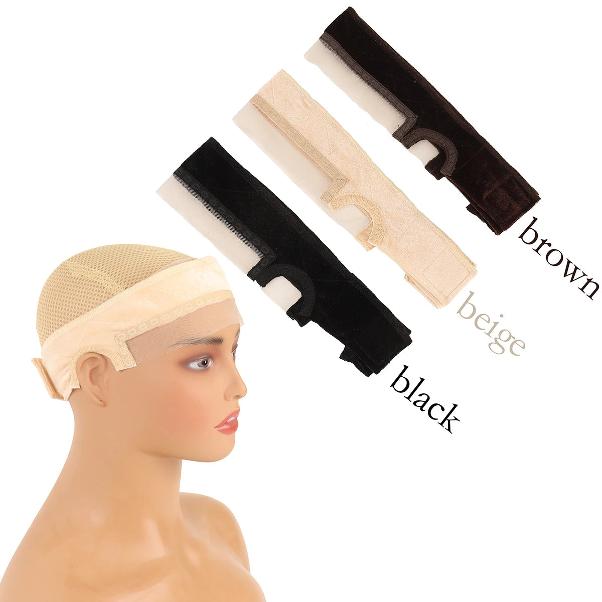 Lace Wig Grip Band Non-slip Adjustable Headband Ear-cutouts Natural Edge Fixing