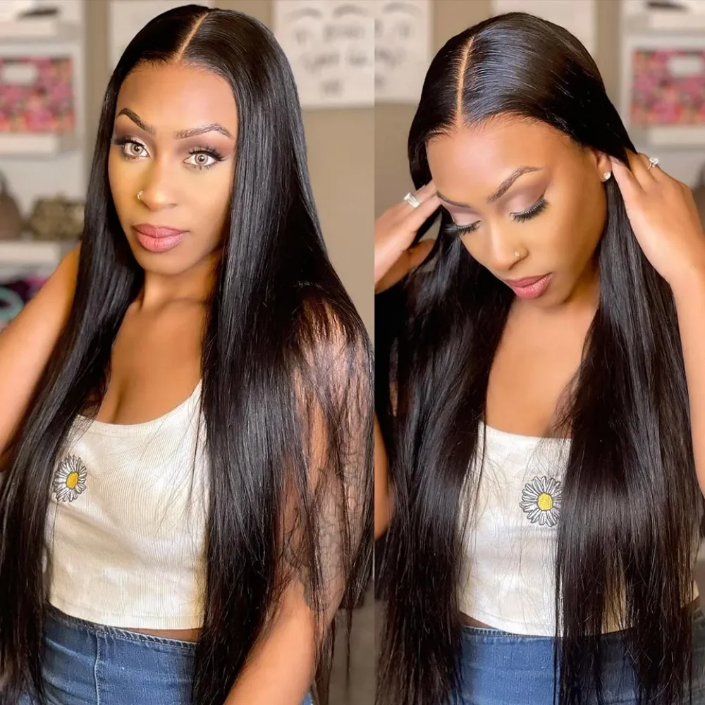 100% Human Hair Bundles Weaves Straight Extensions /Pack Brazilian Deals Raw Fast