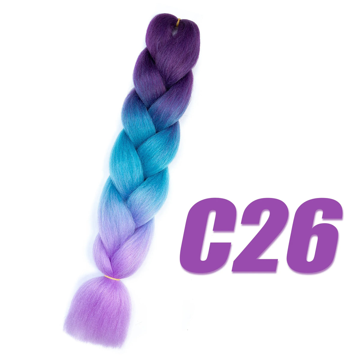 Purple Braiding Hair Pre Stretched Synthetic Kanekalon Crochet Jumbo Braids Extensions Accessories