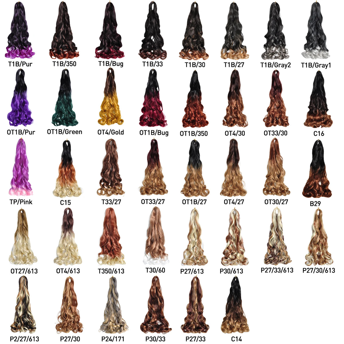 French Curls Braiding Hair Extensions Synthetic Spanish Curl Loose Wave Spiral Braids