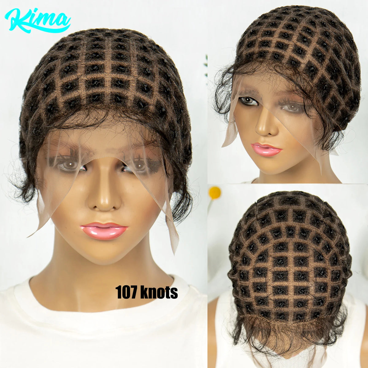 Braiding Wig Cap for Crochet Braids, Pre-Parted with Baby Hair, Goddess Braids