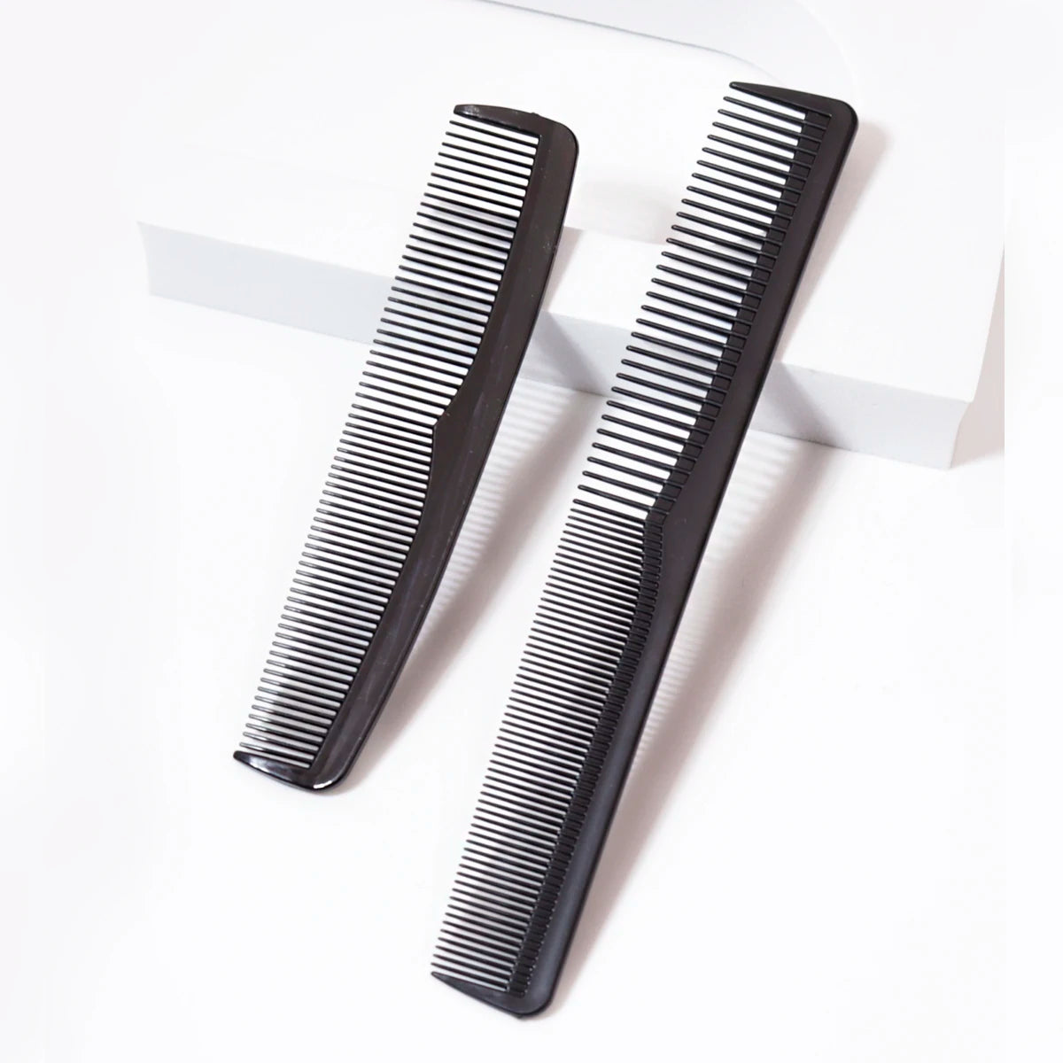 Anti-Static Heat-Resistant Fine Plastic Comb Set (2 Pieces)
