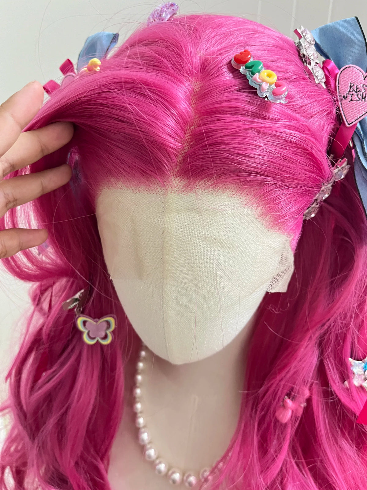 Body Wave Lace Front Wig Pink Purple Red Cosplay 26inch 13*4 Frontal