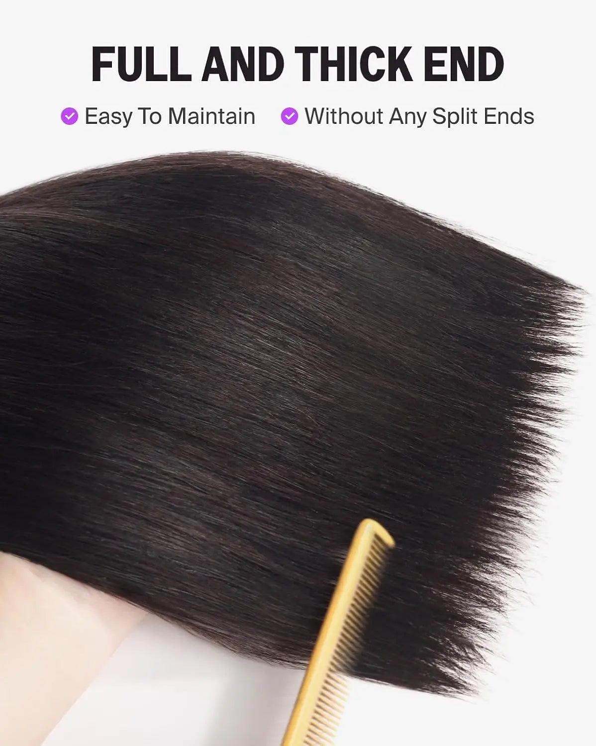 Straight 100% Human Indian Raw Hair Bundles Super Double Drawn 18A Virgin