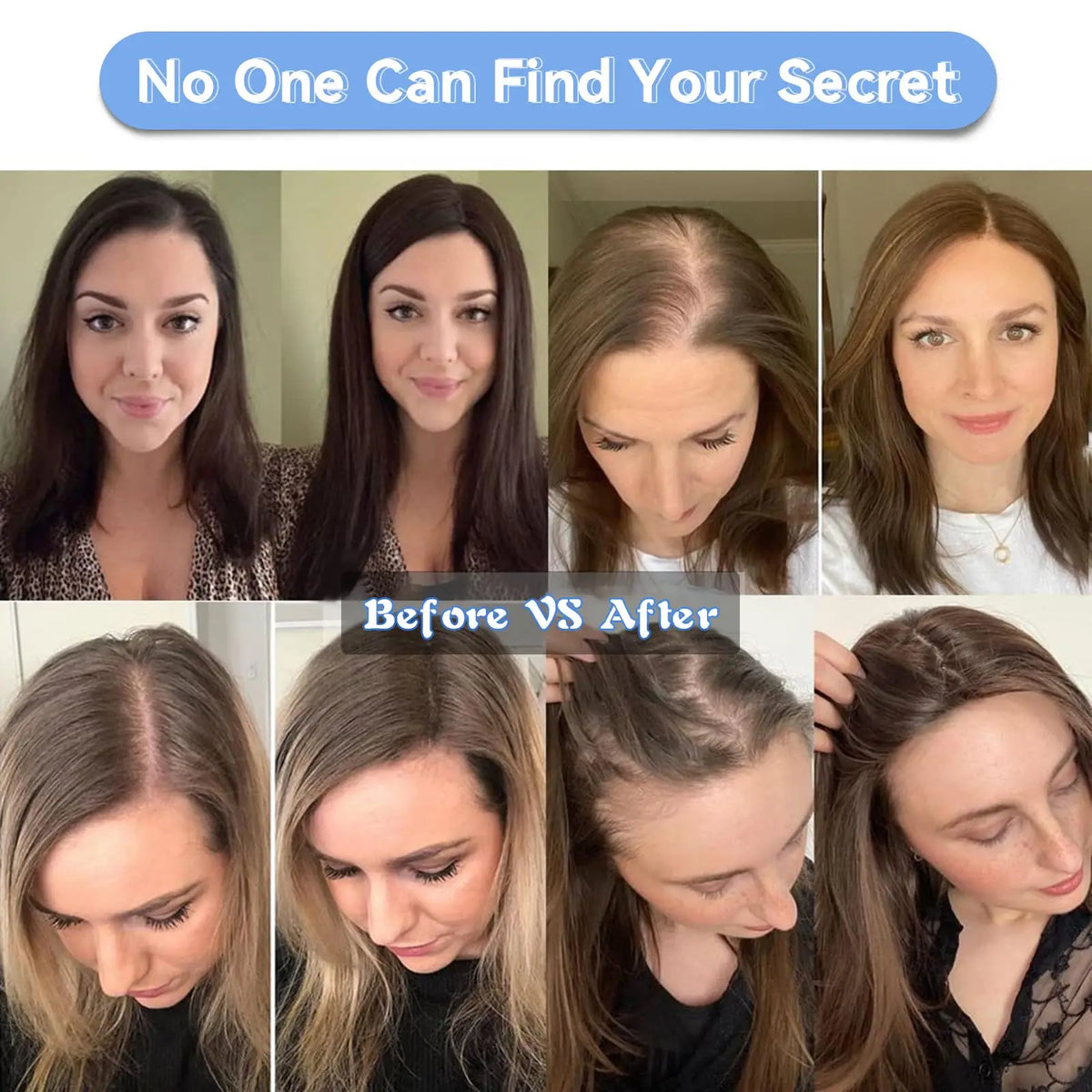 Light Brown Ombre Middle Part Lace Front Topper, 100% Remy Human Hair