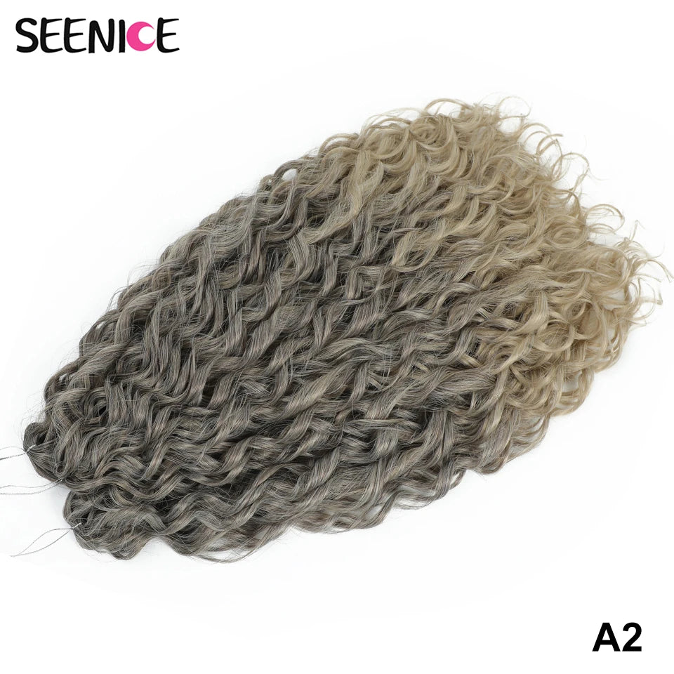 Synthetic Hair Deep Wave Twist Crochet Braid Afro Curl Ombre Blonde Pink