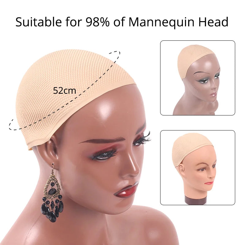 Universal Silicone Hair Caps For Mannequin Head To Display Wigs Non-Slip Silicone Cap On Wig Head Professional Pvc Hat