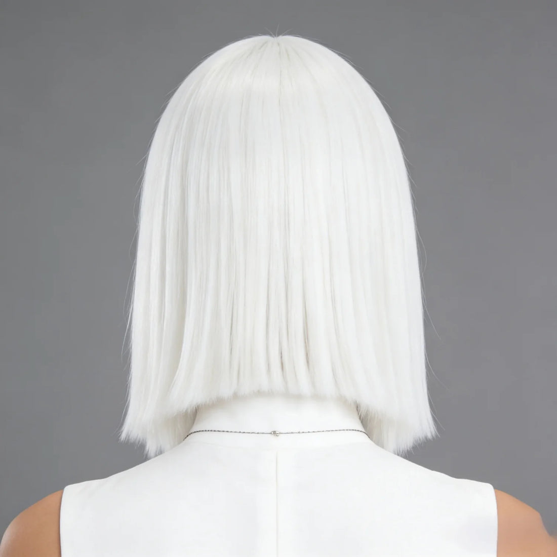 Straight Synthetic Hair Bob Wigs Cosplay White Purple Short Black Bangs Party