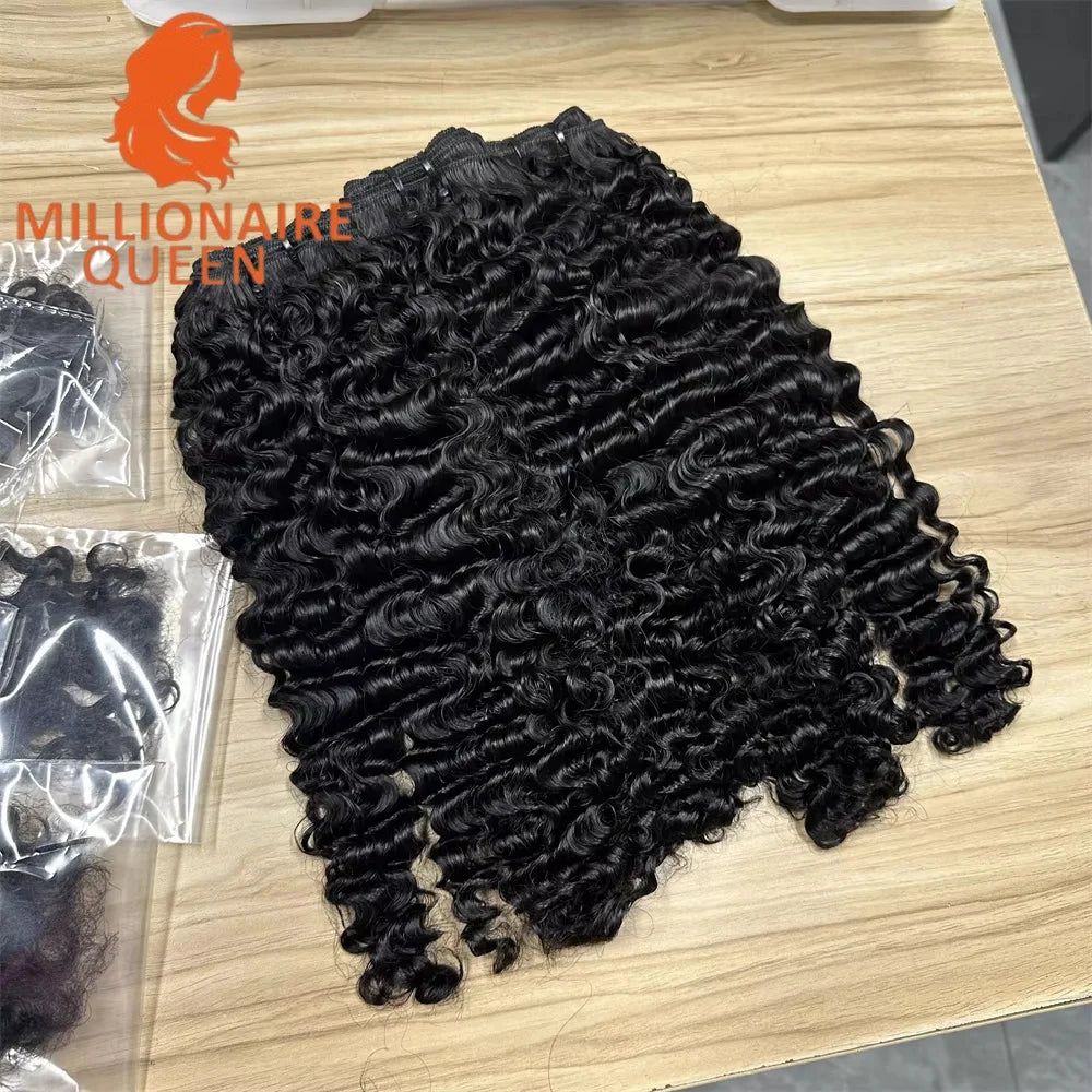 3C4A Burmese Curly Virgin Human Hair Bundles for Full Head