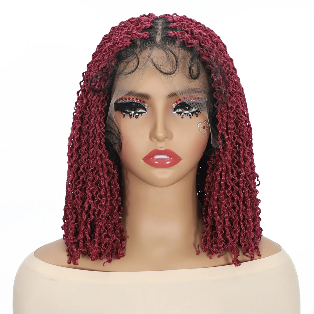 13x4 Lace Synthetic Wig Short Bob Baby Hair in Front Glueless Crochet