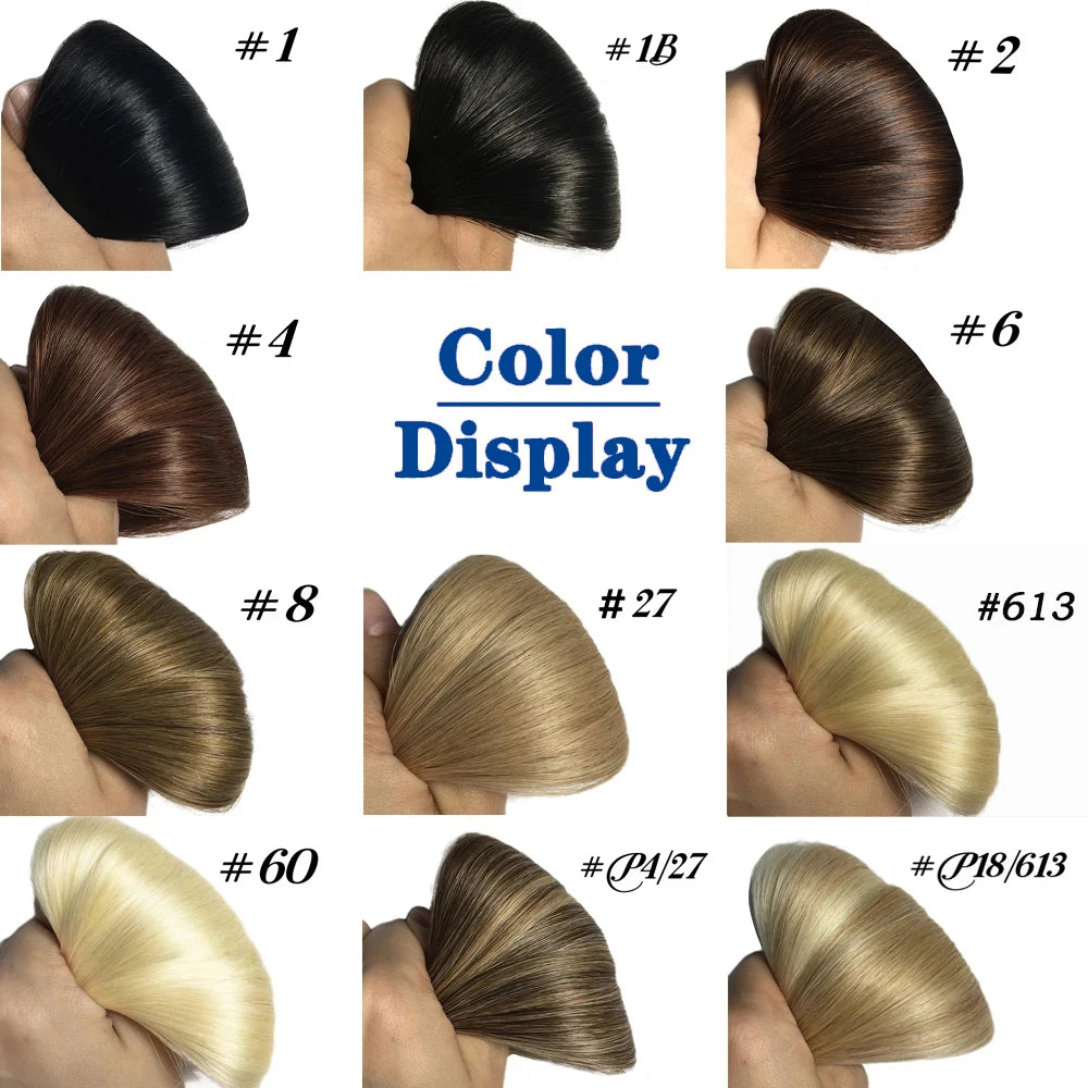 Clip in Hair Extensions Chestnut Brown Double Weft Thick 120G Silky Straight