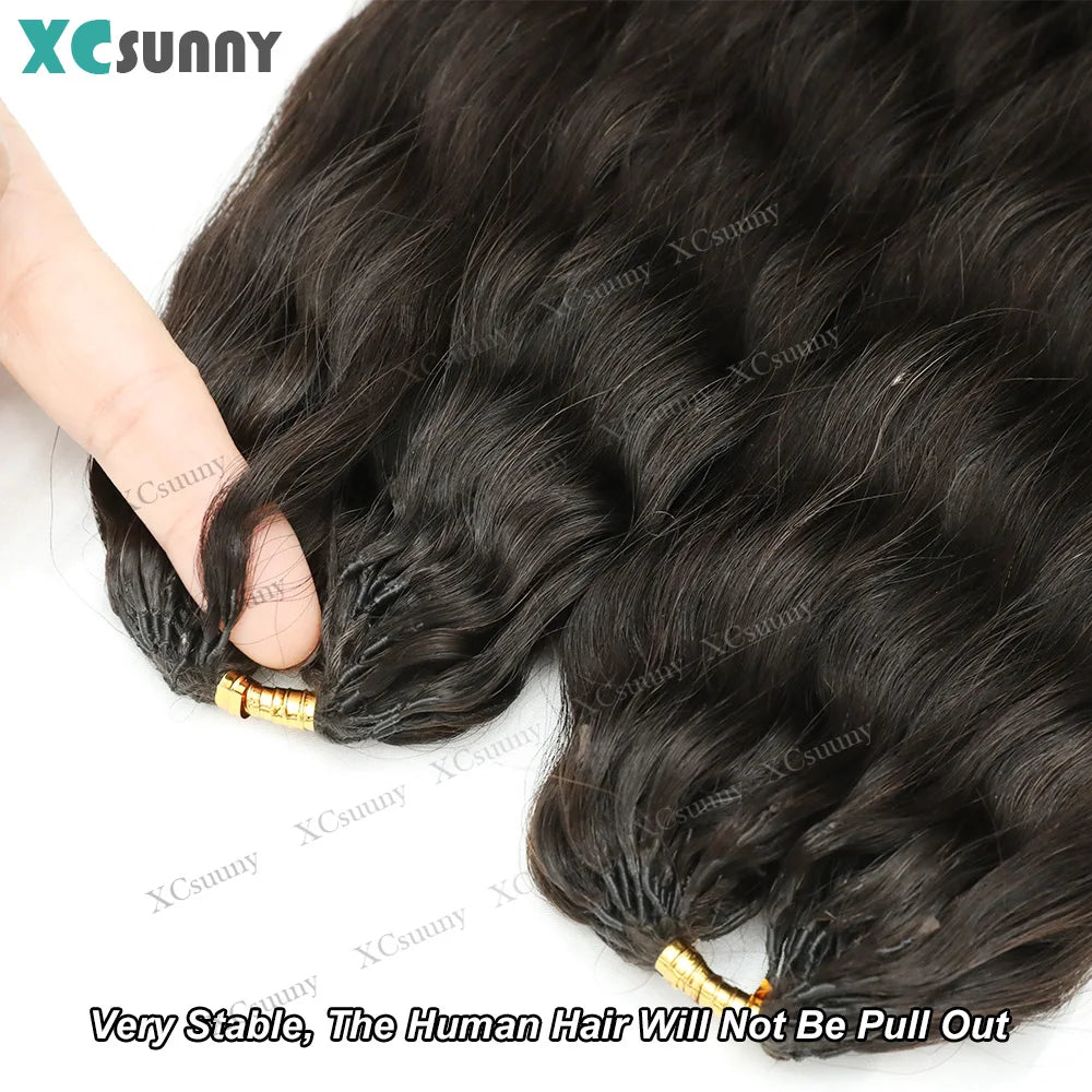 Wet Wavy Feather Crochet Human Hair Bundles Pre Separated Miracle Knots Extensions