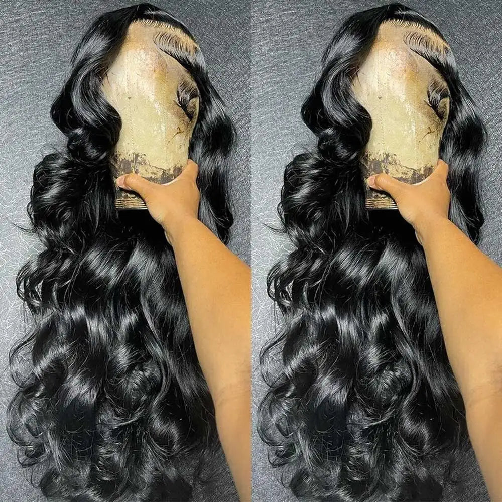 13x6 Lace Front Wigs Human Hair Density HD Body Wave Frontal Glueless